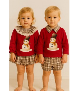 conjunto muñeco de nieve