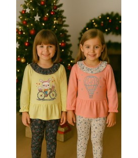 conjunto leggin gato o globo