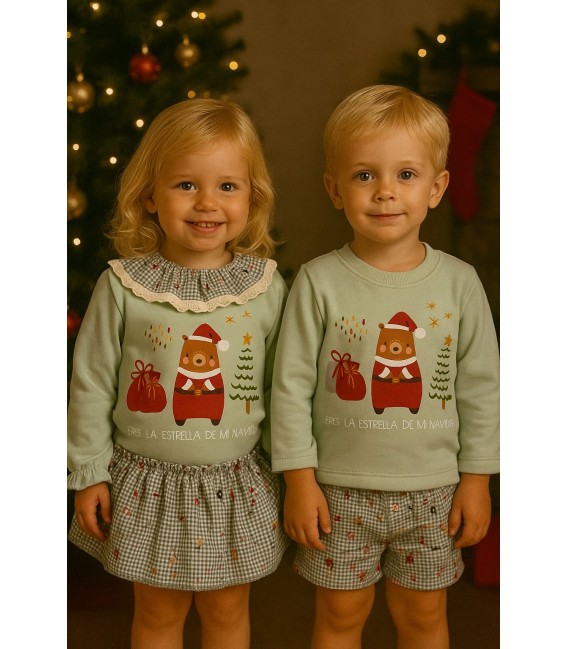 conjunto navidad oso