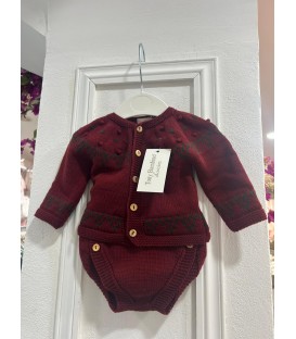 Conjunto lana burdeos