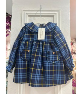 Vestido con cubrepañal azul