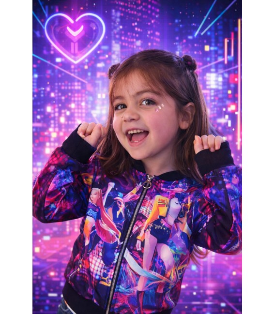 Chaqueta k-pop negra