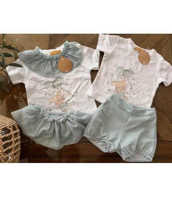 conjunto ratón globos