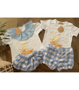 conjunto barco velero oso