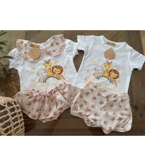 conjunto arcoíris animales