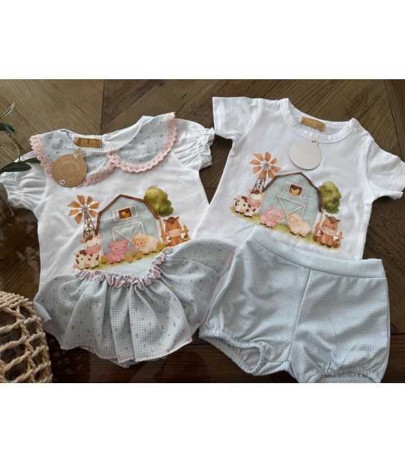 conjunto granja de animales