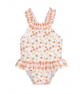 Bañador Cuadro Vichy Melocotón