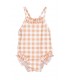 Bañador cuadros melocoton
