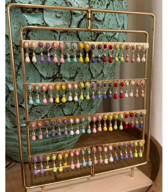 pendiente coral flamenca