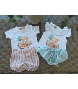 conjunto oso avioneta globo