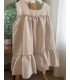 vestido beis color lino