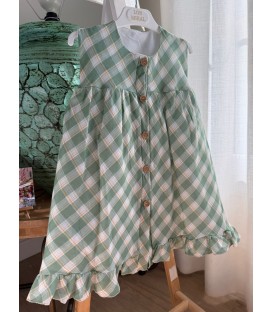 vestidos cuadros verdes