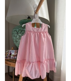 vestido plumeti rosa