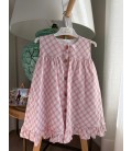 vestido cuadros rosa