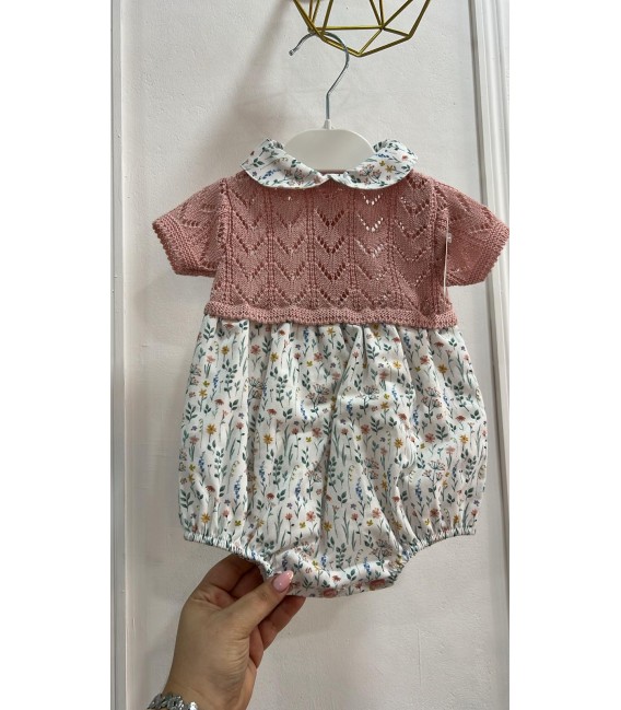 Bombacho bonito floral rosa maq