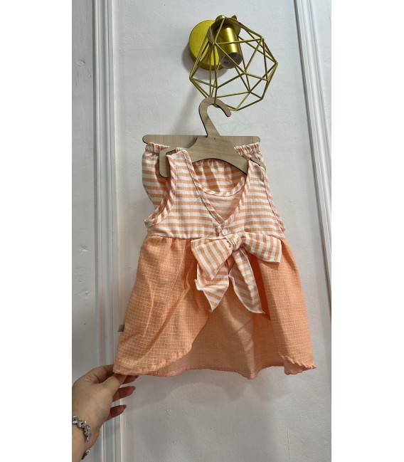 Vestido raya naranja