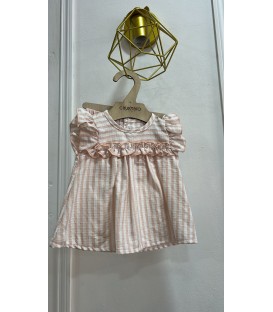 Vestido con cubre pañal raya