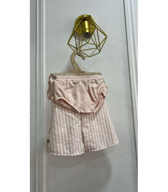 Vestido con cubre pañal raya