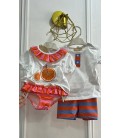 Conjunto baño naranja