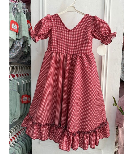 Vestido canastero Burdeos