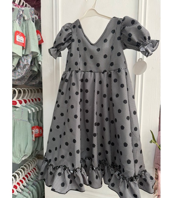 flamenca vichy negro
