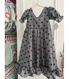 flamenca vichy negro