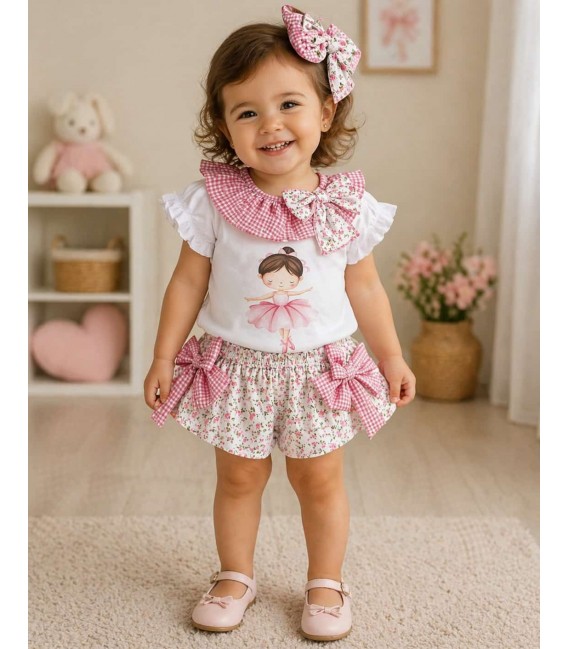 Conjunto FALDA algodón niña BAILARINA,, SIN MOÑA DEL PELO,,