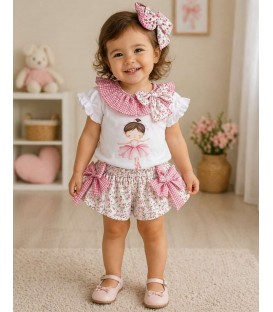 Conjunto FALDA algodón niña BAILARINA,, SIN MOÑA DEL PELO,,