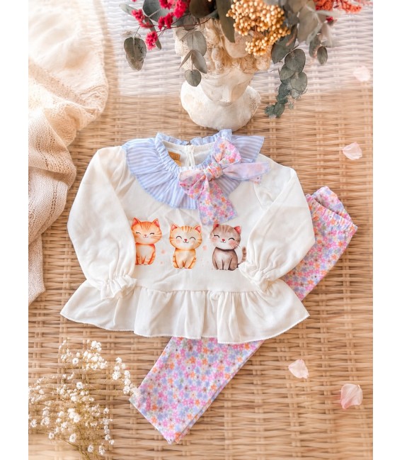 conjunto mayas tres gatitos