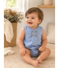 pelele cuadro vichy azul