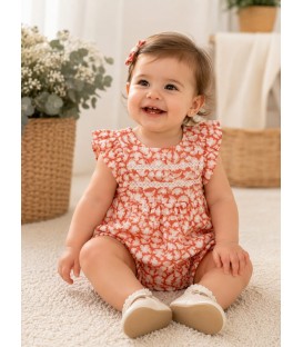 pelele bambula coral estampado