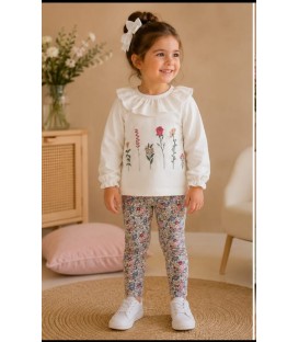 conjunto leguins flores