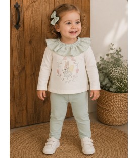 CONJUNTO LEGUINS VERDE HADA CONEJITA