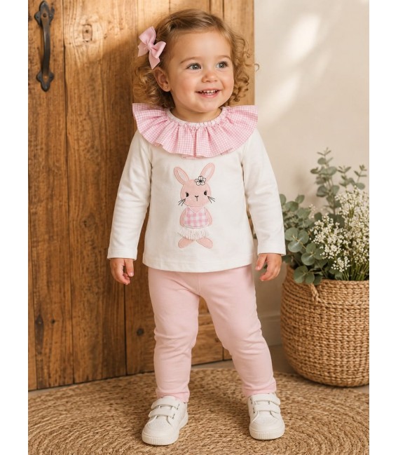 CONJUNTO LEGUINS CONEJITA ,CUELLOS CUADROS VICHY