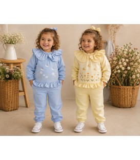 CONJUNTOS VICHY CELESTE/AMARILLO