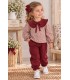 Chandal burdeos floral/cuello