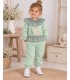 conjunto bambi verde cuello vichy