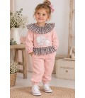 conjunto elefantes rosa cuello vichy
