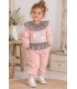 conjunto elefantes rosa cuello vichy