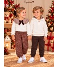 conjunto vichy marron