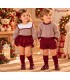 conjunto tonos burdeos navidad