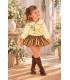 conjunto perro rayas marron