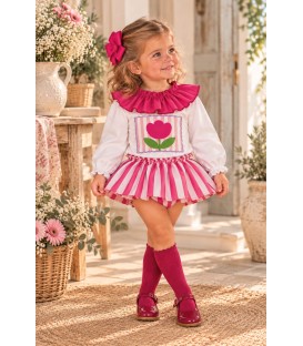 conjunto tulipán rosa chicle