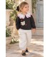 conjunto mil rayas beis cuello