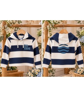 sudadera raya azul du kids