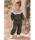 Conjunto verde flores