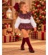Conjunto navidad rojo cuadros